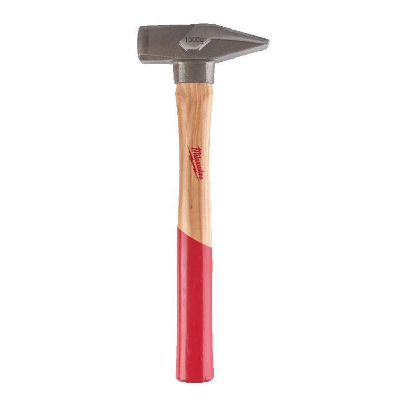 Milwaukee 4932478670 - Młotek ślusarski z trzonkiem z drewna hikorowego, 1 kg