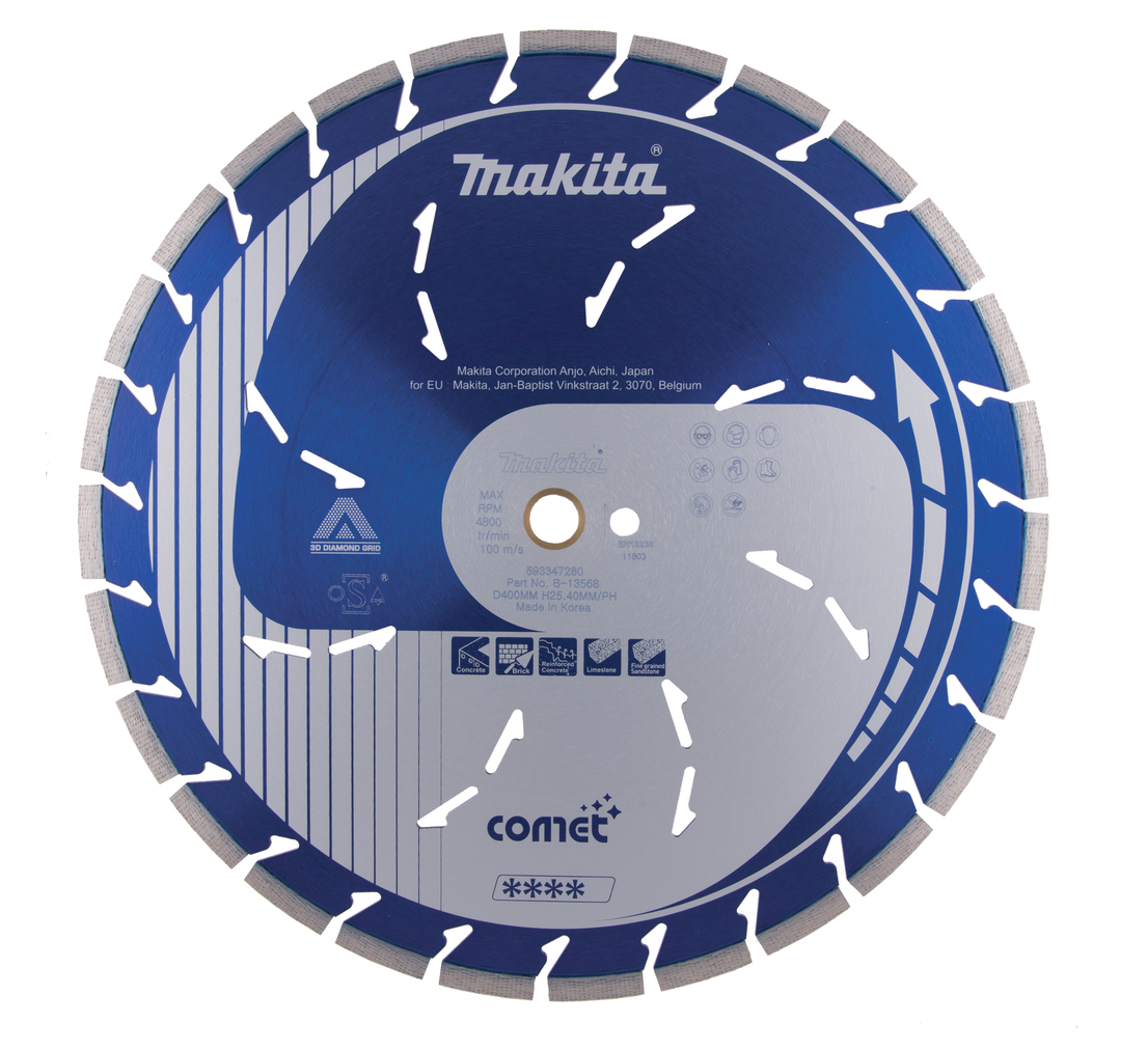 Makita B-13568 - Tarcza diamentowa tnąca na sucho i mokro 400 mm