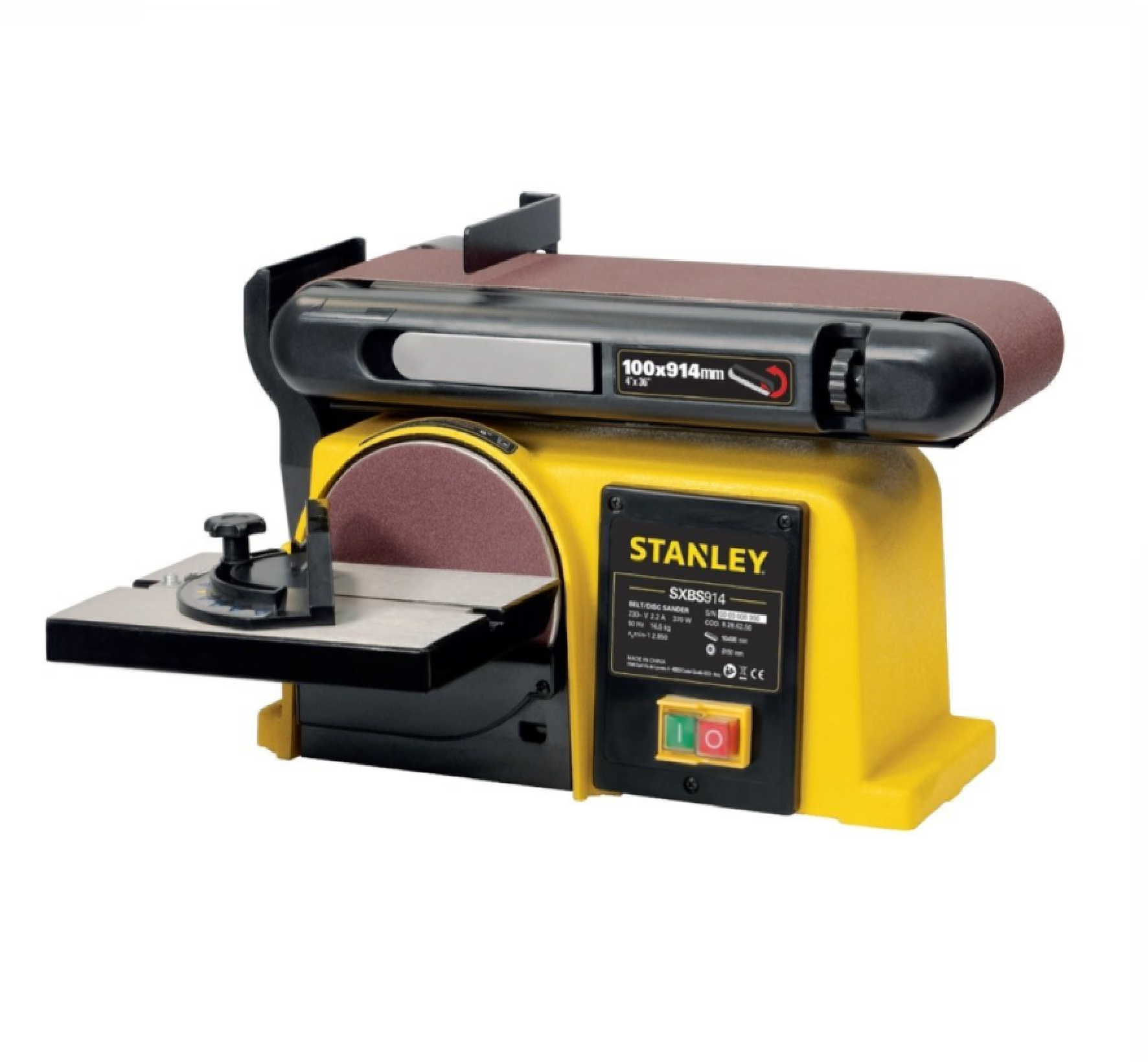 STANLEY SXBS914E - Szlifierka stołowa taśmowo-tarczowa