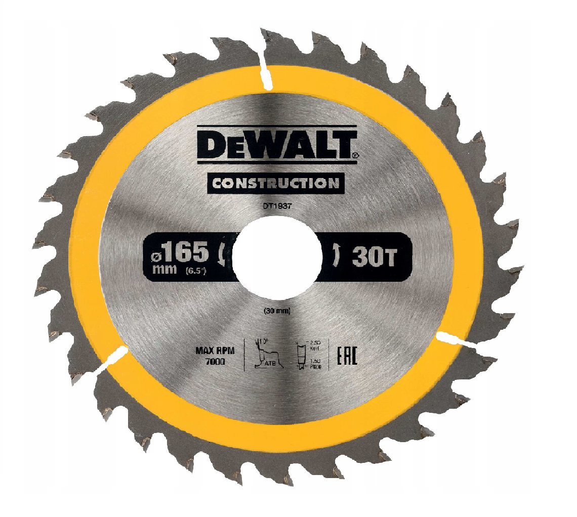 DEWALT DT1937 - Piła tarczowa 165x30mmx30z