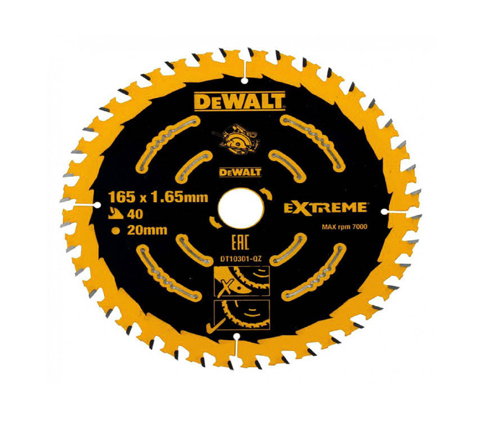 DEWALT DT2217 - Piła tarczowa 165x20mmx40z