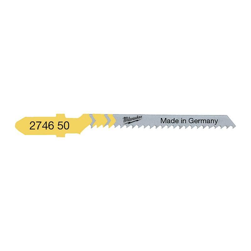 Milwaukee 4932274650 - Brzeszczot do wyrzynarki do cięcia po łuku w drewnie 50 mm (5 szt.)