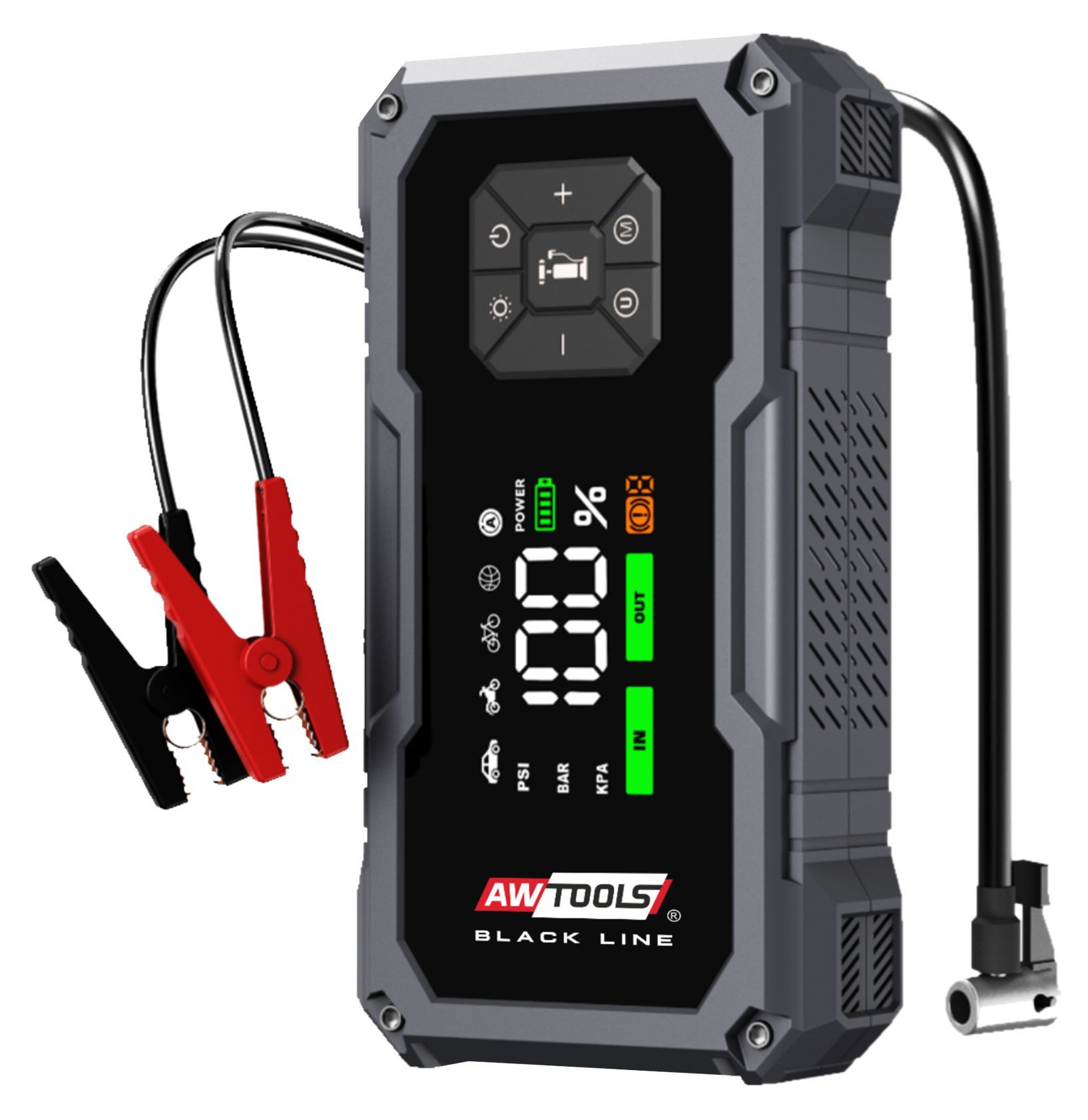 AWTOOLS AW16205BL - URZĄDZENIE ROZRUCHOWE Z KOMPRESOREM POWERBANK 7200mAh
