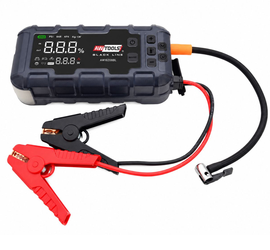 AWTOOLS AW16208BL - URZĄDZENIE ROZRUCHOWE Z KOMPRESOREM POWERBANK 16000mAh