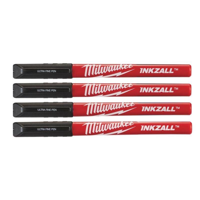 Milwaukee 48223164 - Cienkopisy zmywalne czarne 4szt.