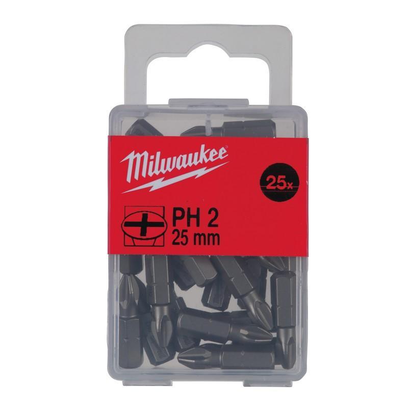 Milwaukee 4932399587 - Bit standardowy do śrub Phillips PH2 x 25 mm 25 szt