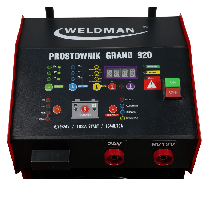 Weldman Grand 920 - Inteligentny prostownik z rozruchem 6/12/24V (