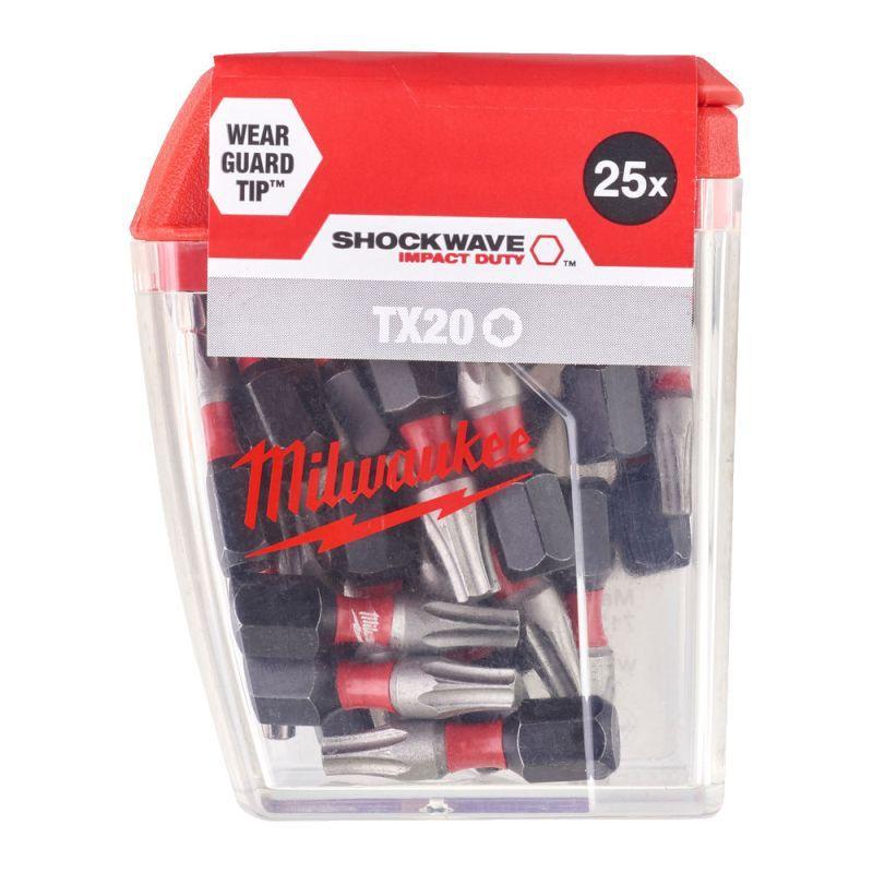 Milwaukee 4932430875 - Bit udarowy Shockwave do śrub Torx TX20 x 25 mm