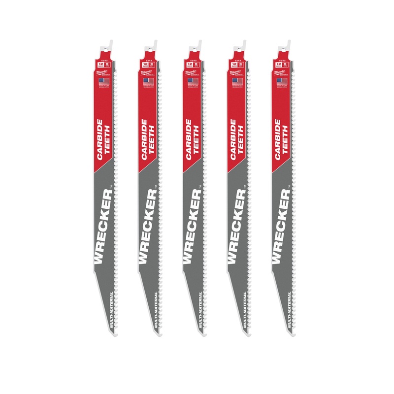 Milwaukee 48475542 - Brzeszczot do cięcia w różnych materiałach z węglikiem 300mm x 6 Tpi - 5 szt.