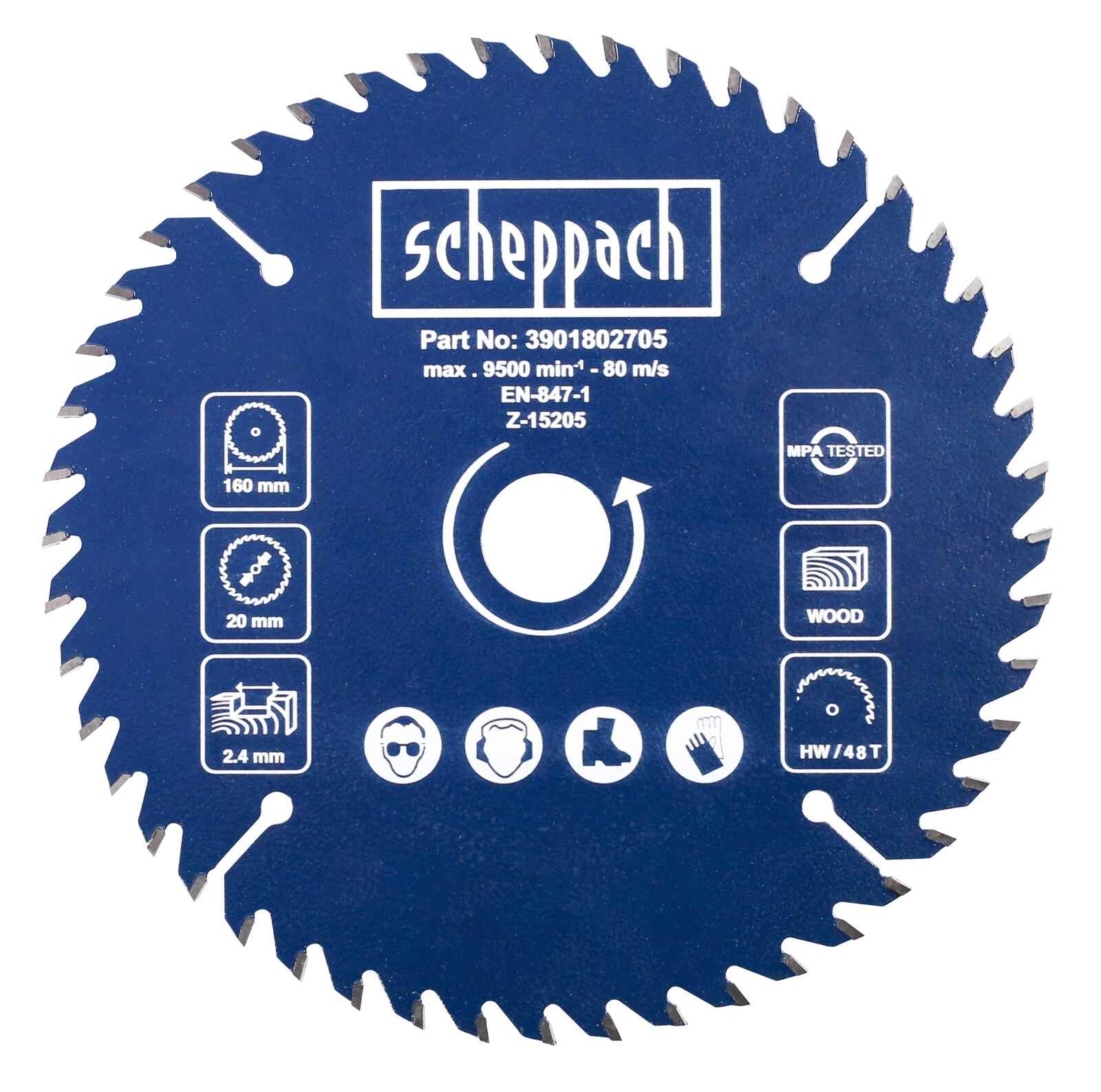 Scheppach SCH7901800601 - Tarcza tnąca do PL75 fi 210 x 30 mm 36 zębów