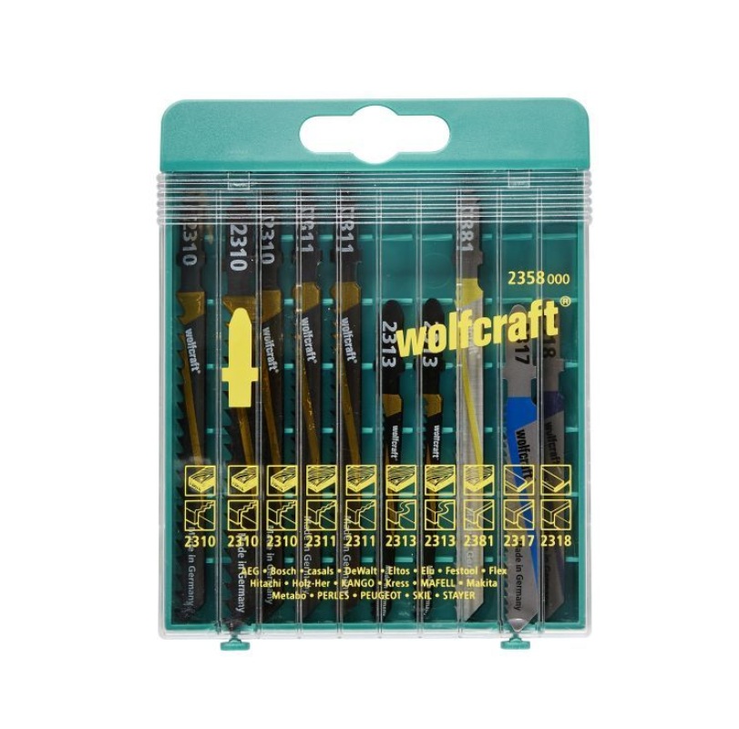 Wolfcraft WF2358000 - Zestaw 10 brzeszczotów