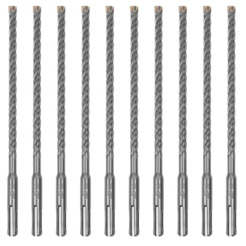 Milwaukee 4932498887 - Wiertło udarowe do betonu SDS-Plus 4-ostrzowe 10 x 90/160 mm (10 szt.)