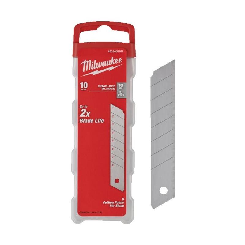 Milwaukee 4932480107 - Wymienne ostrze łamane 18 mm 10 szt.