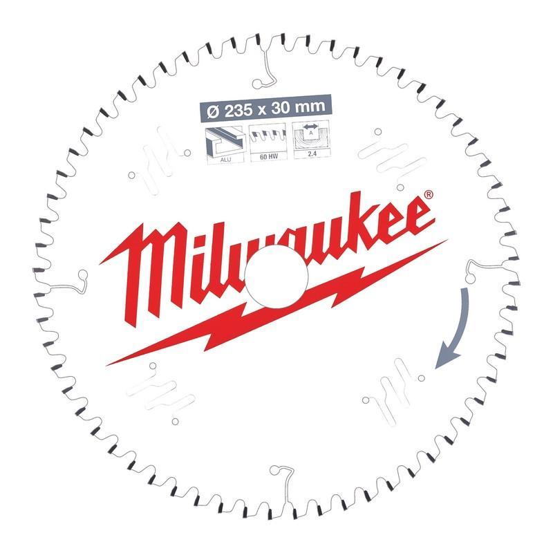 Milawukee 4932471309 - tarcza do aluminium 235 x 30 mm, 60 zębów