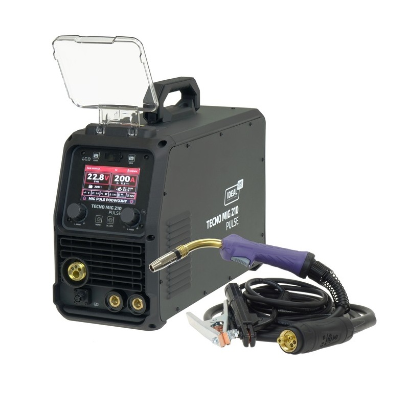 Ideal TECNO MIG 210 PULSE LCD Black Series 4x4 - Spawarka inwertorowa Migomat