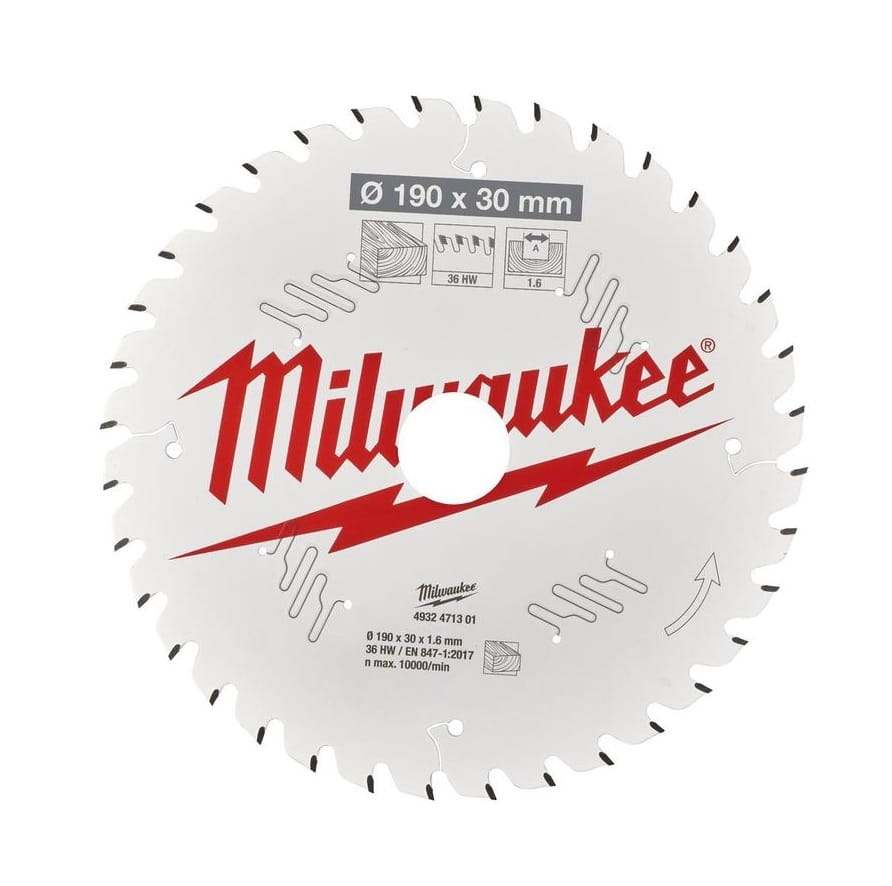 Milwaukee 4932471301 - Tarcza pilarska do drewna 190 x 30 mm